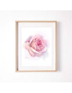 Pink Rose Wall Painting