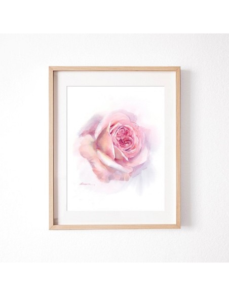 Pink Rose Wall Painting