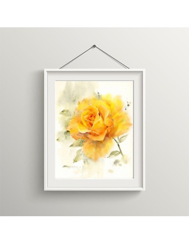 Yellow Rose Canvas Painting AG-2335