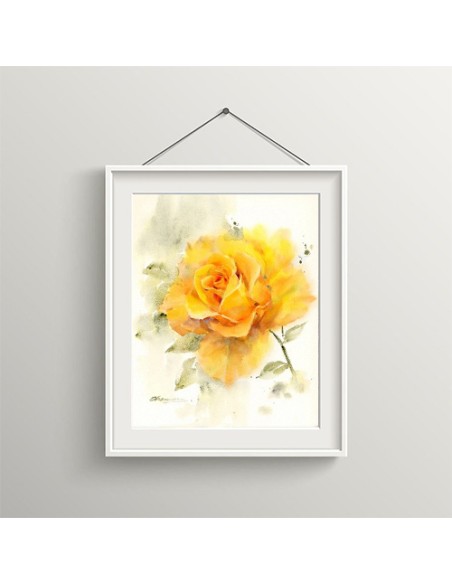 Yellow Rose Canvas Painting AG-2335