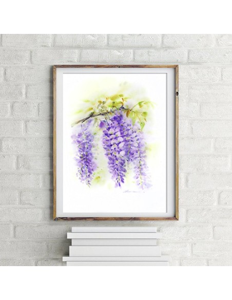 Wisteria Watercolor Painting AG-2337 Wisteria Watercolor Painting AG-2337