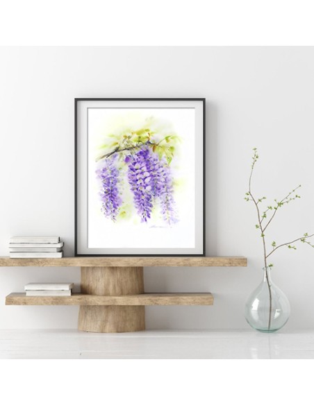 Wisteria Watercolor Painting In Decor Wisteria Watercolor Painting In Decor