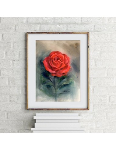 Red Flower Watercolor Painting AG-2372