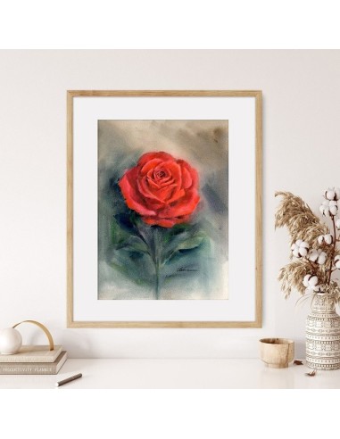 Red Rose Watercolor Painting AG-2372
