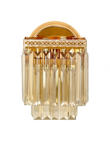 Golden Wall Light With Crystals