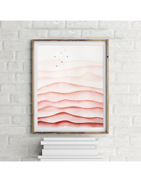 Abstract Mountains Painting in Decor
