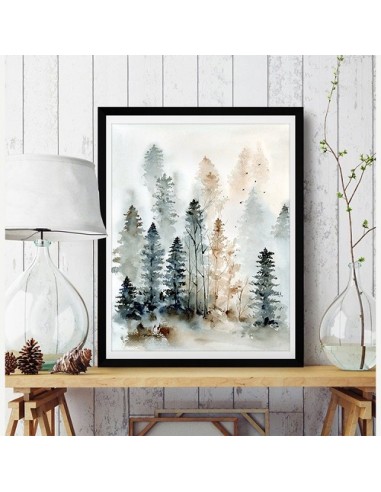 Pine Trees Canvas Painting in Decor