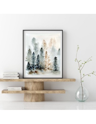 Pine Trees Canvas Painting AG-2375