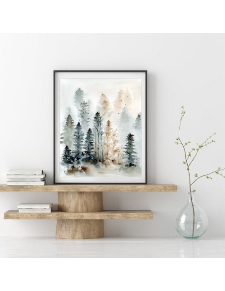 Pine Trees Canvas Painting AG-2375
