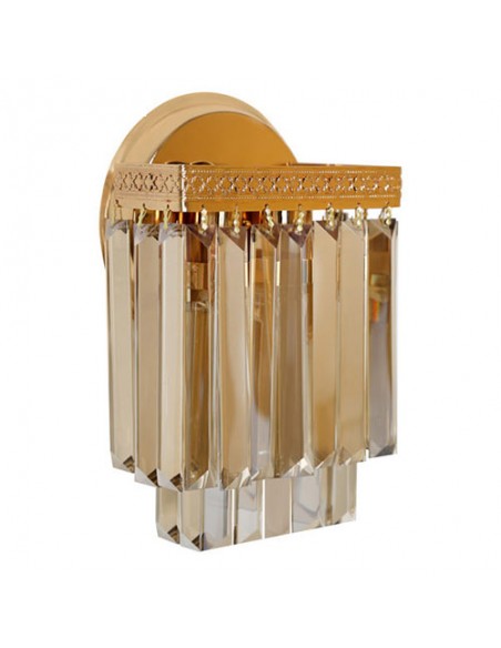 Golden Wall Light sconce With Crystals