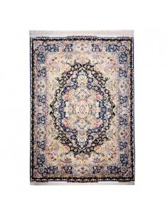 A pair of Tabriz Salari hand-woven silk carpets Rc-102 full view