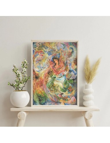 Persian-Miniature-Painting-of-a-Colorful-Fantasy