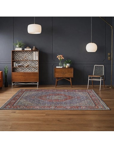 Tabriz-Handmade-Red-and-Blue-Vintage-Rug