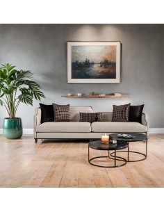 beige and black 3 seater modern sofa 2