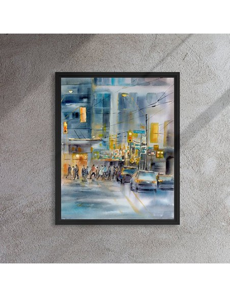Downtown Toronto, Canada Watercolor Painting AG-2309