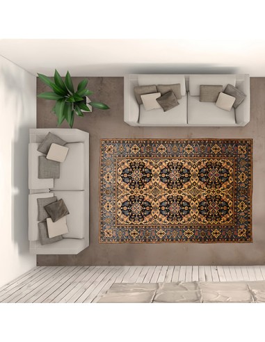 Persian 6x9 Handmade Wool Beige Area Rug