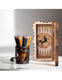 Persian Unique Inlaid Chessboard & Backgammon HC-1019 fv 2