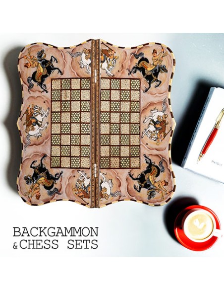 Minakari & Inlaid Chessboard & Backgammon