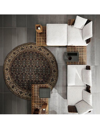 Handmade Persian Cream Round Rug in Canada