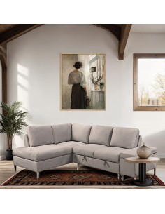 grey sectional modern couch bed 2