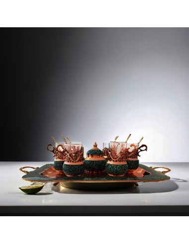 Turquoise Inlaid Tea Set HC-1800