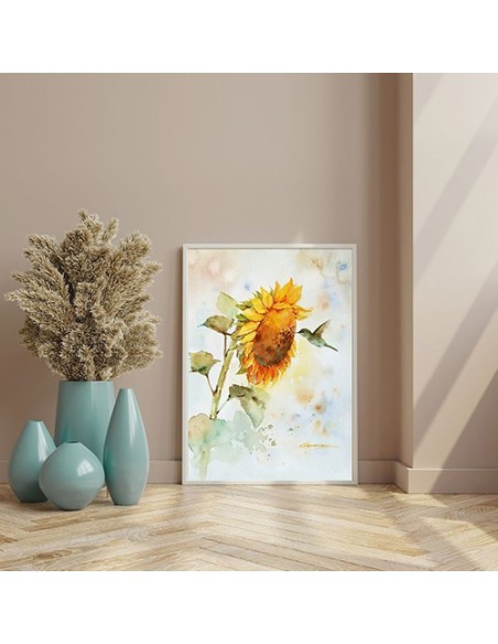 Sunflower Watercolor Painting in Toronto, Canada Sunflower Watercolor Painting in Toronto, Canada