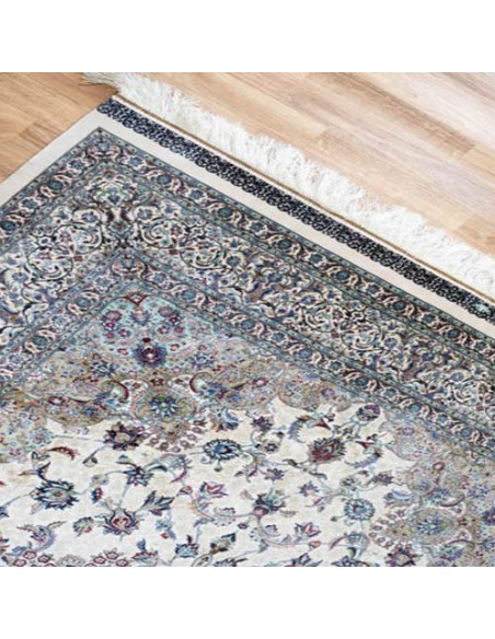 Blue Silk Isfahan Rug in Toronto