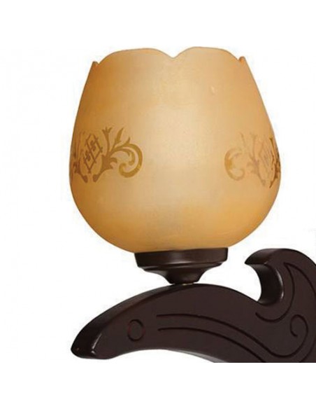 Wooden Wall Lamp Sconce Light - zoomed