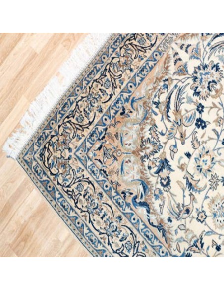 Persian Handmade 6x9 Wool Cream Nain Rug RC-2522 | Toronto