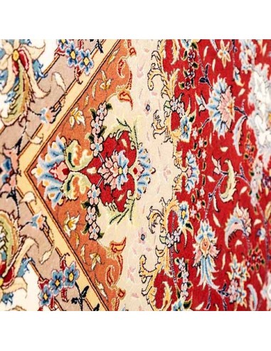 Tabriz hand-woven silk carpet with Taghizadeh pattern Rc-106 zoom in