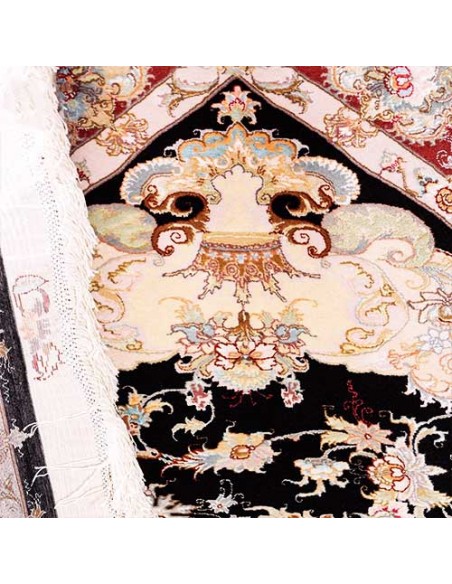 Tabriz Hand-woven Carpet With Khatibi Pattern Rc-107 back view