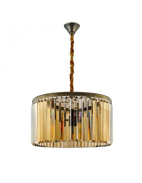 Crystal Drum Chandelier In Antique Color