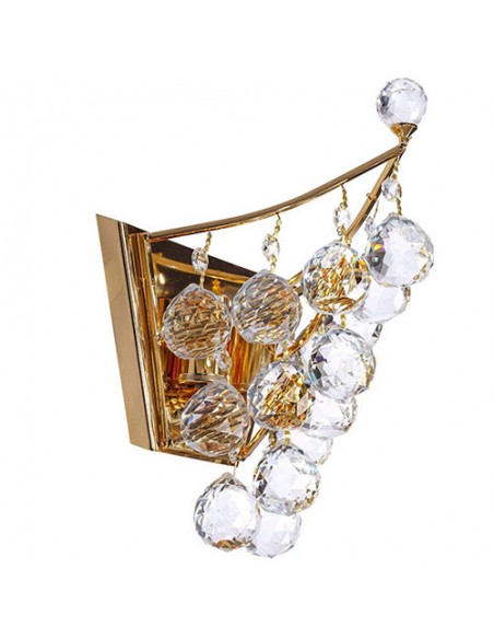 Gold Crystal Wall Light Sconce - lateral