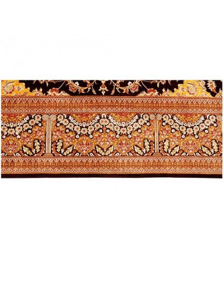 All silk hand-woven carpet Rc-112 sides view