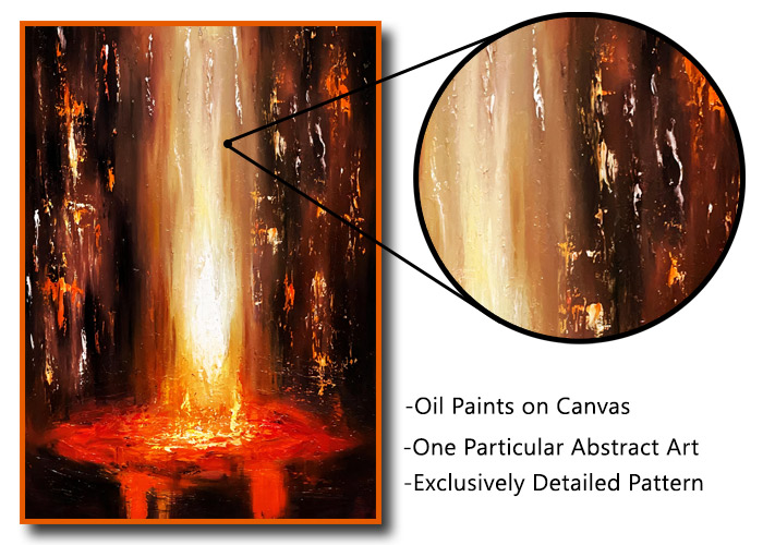 Decorative Abstract Painting "Magma Outburst AG-14" (Description)
