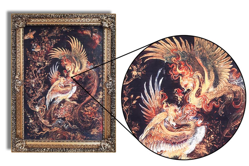 "Phoenix Fight AG-723" miniature machine-made tableau rug (tableau rug) Description-2