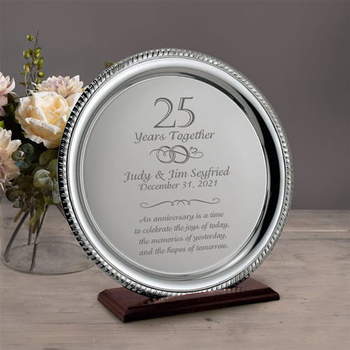 a decorative plate for anniversary gift for wife