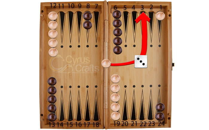 how to re-enter a piece in backgammon game