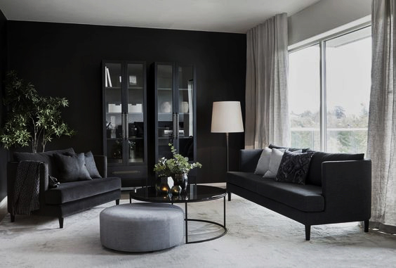 black wall decoration ideas