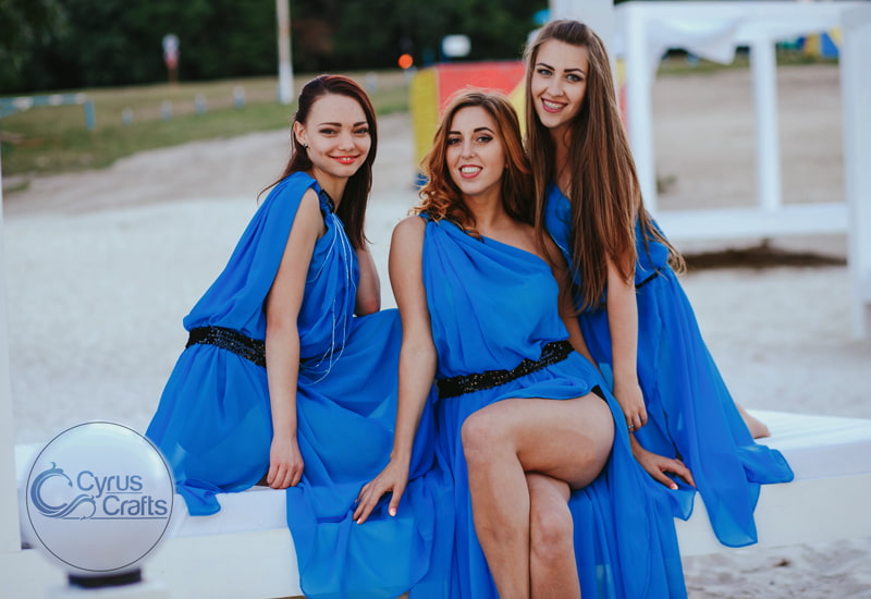 blue night dresses