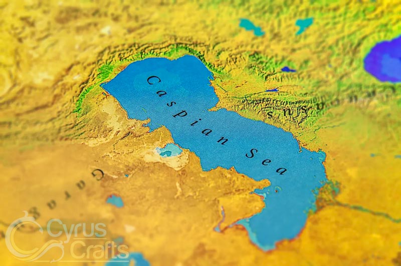 caspian sea map