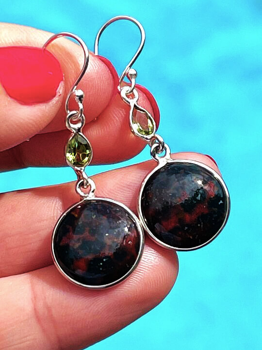 bloodstone earrings