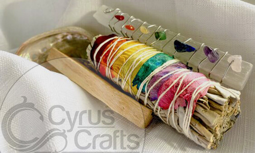 Seven Chakra Stones Set Stone Guide and Bag Hand Carved 