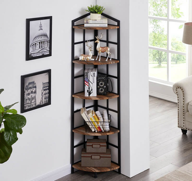freestanding corner bookcases