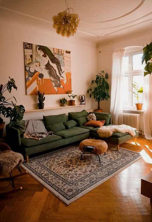 handmade carpet for cozy living room