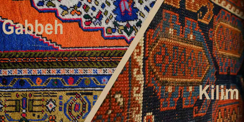 Gabbeh rug vs Kilim