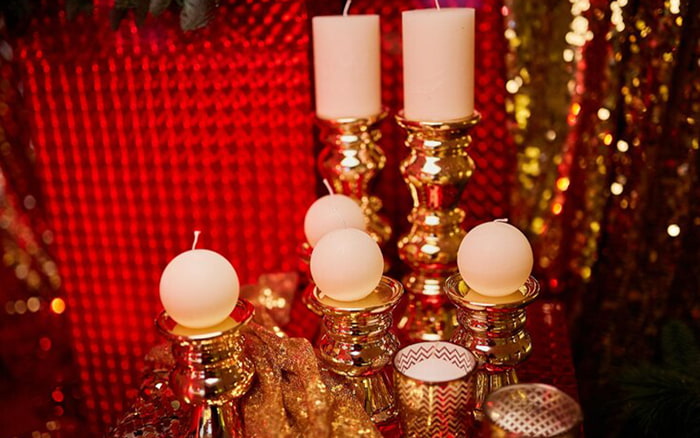 classic gold candle holders
