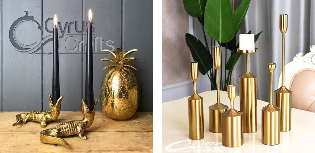 golden candle stands