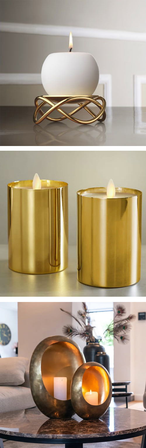 gold candle ideas