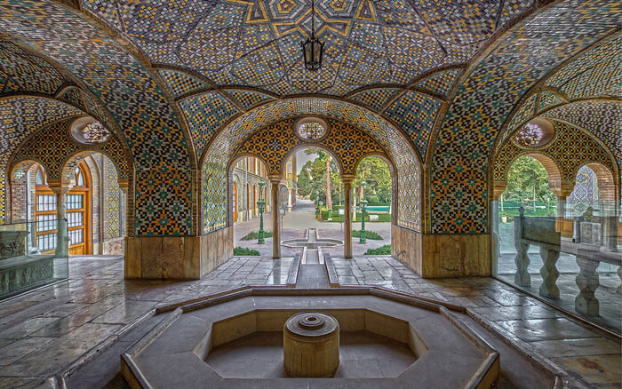The pond house of Golestan palace